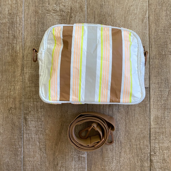 Aloha Collection Le Tour Crossbody in Nice Stripes Toffee - Picture 4 of 6